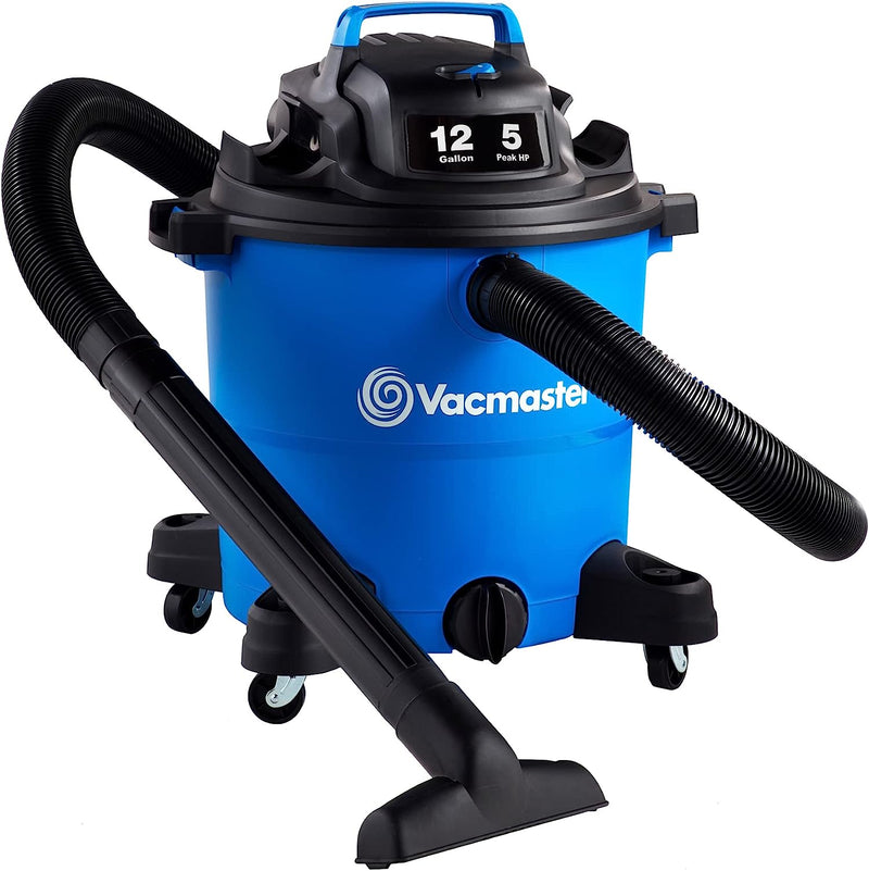 Vacmaster Vacmaster-12 Gal. Wet/Dry Vacuum 5 HP 2-1/2" Hose (VOC1210PF), Blue