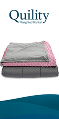 Quility Weighted Blanket for Adults - Heavy Blanket for Cooling & Heating - 100% Cotton Big Blanket w/ Glass Beads, Machine Washable Blankets