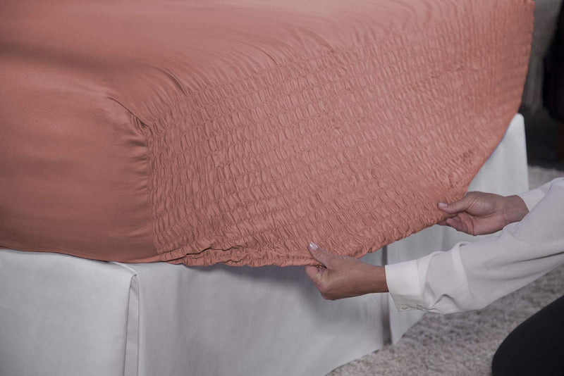 BEDTITE ABSOLUTELY FITTING | 100% Cotton 300 Thread Count, with Deep Pocket Fitted Sheet, Flat Sheet and 2 Pillow Cases