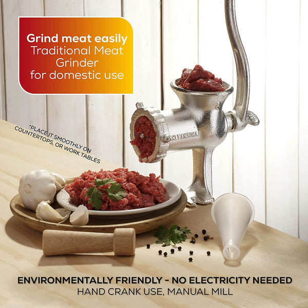 Manual Meat Grinder, Cast Iron Hand Crank Meat Grinder For Sale