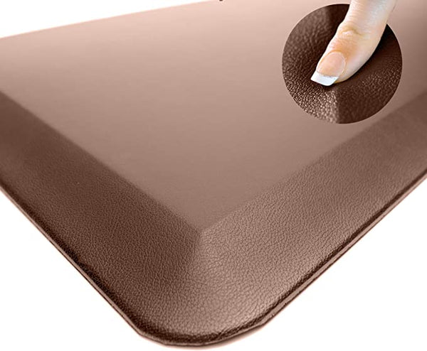 Sky Solutions Oasis Anti Fatigue Mat - Cushioned 3/4 Inch Comfort Floor Mats for Kitchen, Office & Garage - Padded Pad for Office - Non Slip Foam Cushion for Standing Desk (20" x 32", Brown))