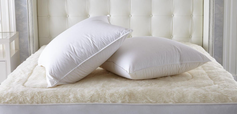 Luxurious White Down Pillow -100% Cotton Cover -  233 thread count I  BedTite