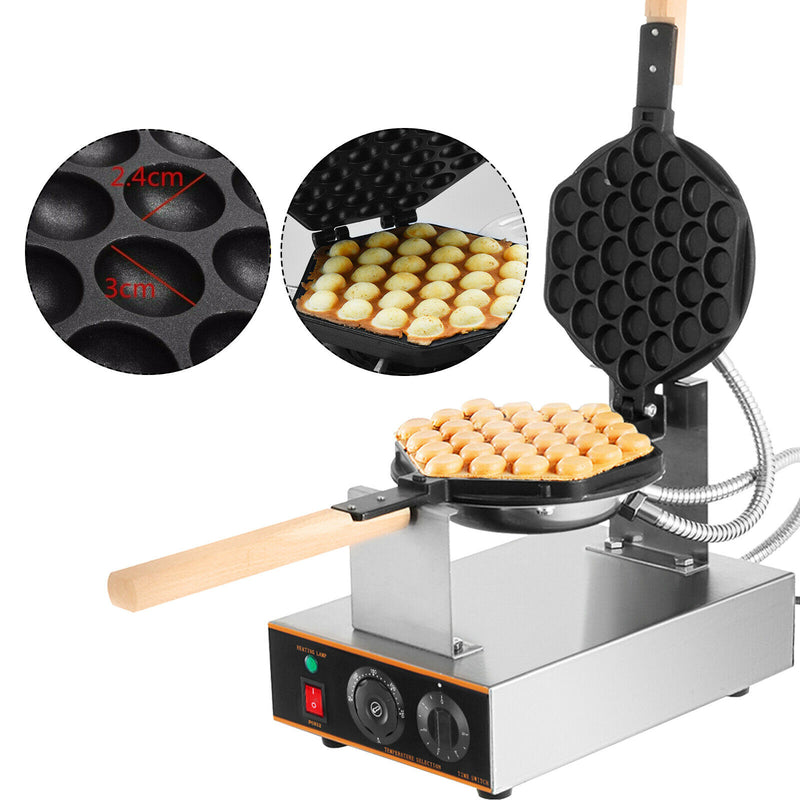 VEVOR Egg Bubble Waffle Maker High Qulity Commercial Nonstick waffreras Maker Machine Home Appliance Canteens Snack Gaufriers