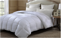 Down Comforter Medium Level Warmth - 100% Cotton Covered - Oversized - Down Fill, 233 Thread Count Cotton Shell  I BedTite